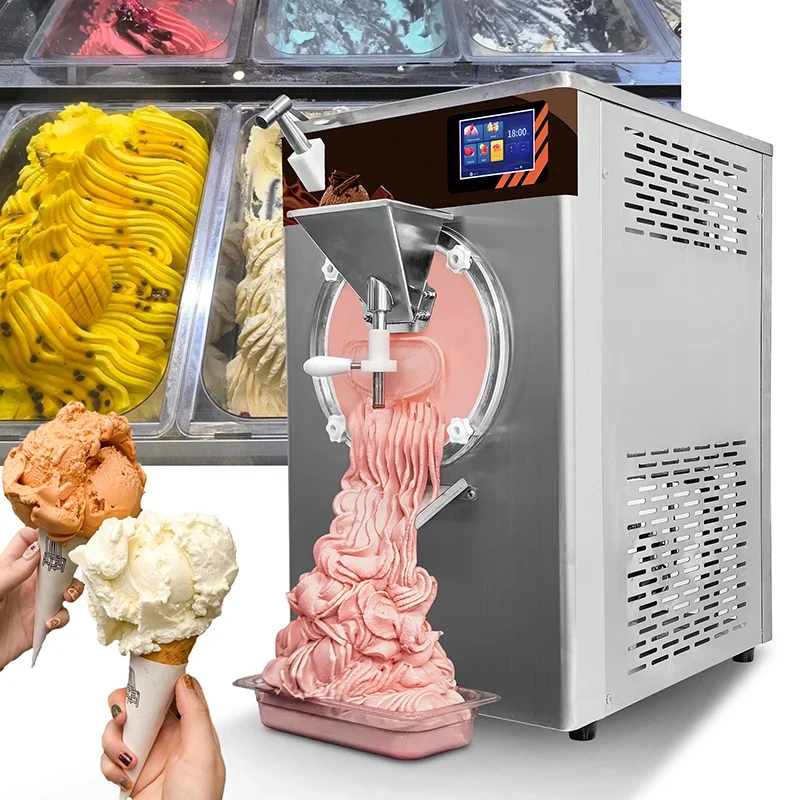Hard Ice Cream Machine Table Type Commercial Production Equipment for Milk Tea Shop Automatic Mung Bean Stall Buffet Restaurant