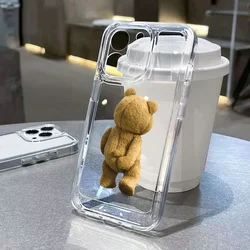Teddy Bear Couple Cartoon Clear Case For Samsung Galaxy S26 S25 S24 S23 Ultra S22 Plus S21 FE A56 A54 A34 A33 A53 A55 A16 Cover