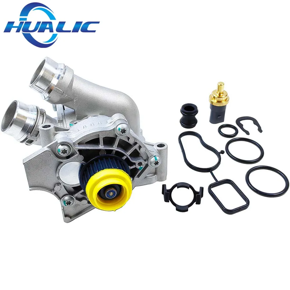 HUALIC Electric Engine Water Pump and Thermostat Assembly Compatible with Audi A3 A4 A5 A6 Q3 Q5 VW Passat Tiguan 06H121026CQ