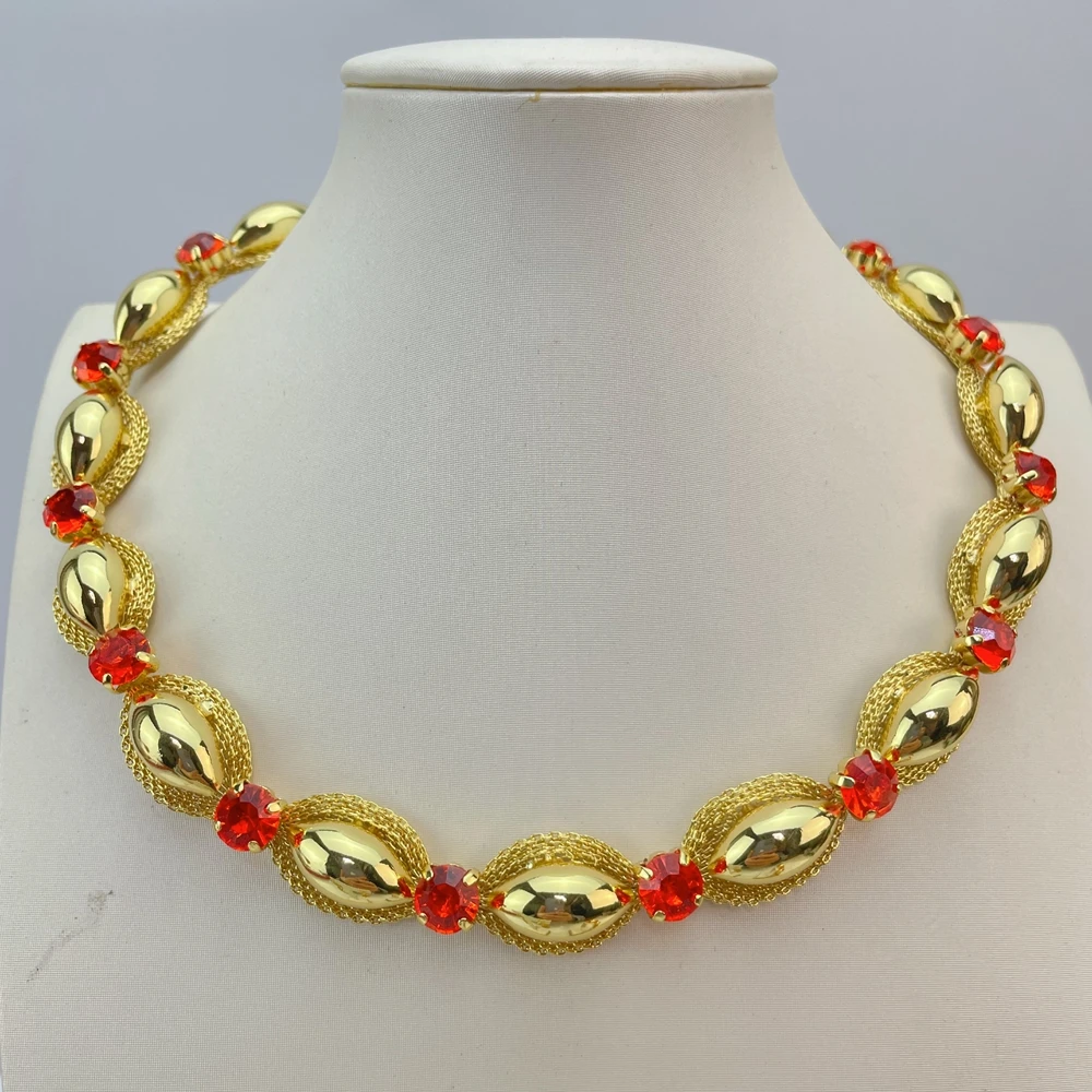 Simple Brazilian Jewelry With Different Color Stone Fine Jewelry Sets for Women Party FHK29131