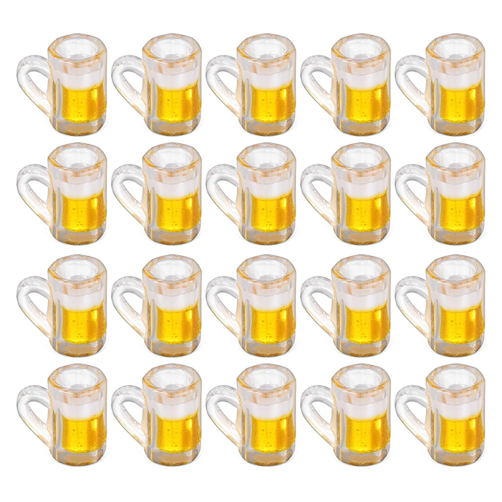 

24 Pcs Miniature House Accessories Mugs Resin Dollhouse Accessories Tiny Mini Items Decorations Gifts Glass