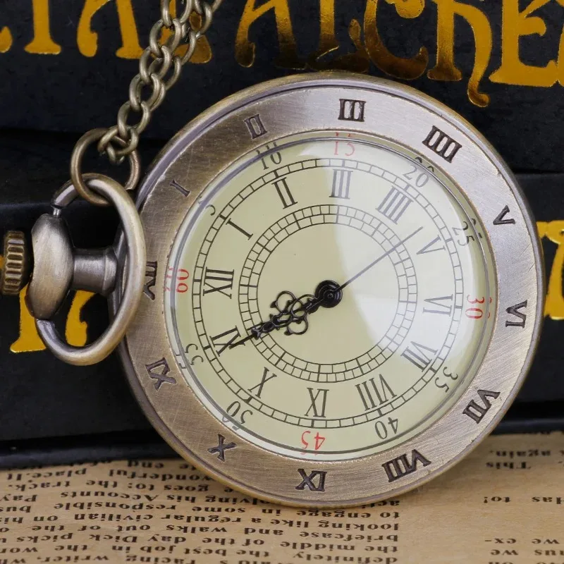 새로운 패션 Fob 체인 석영 주머니 시계 빈티지 로마 번호 다이얼 펜던트 Fob 시계 여성 남성을위한 선물 시계