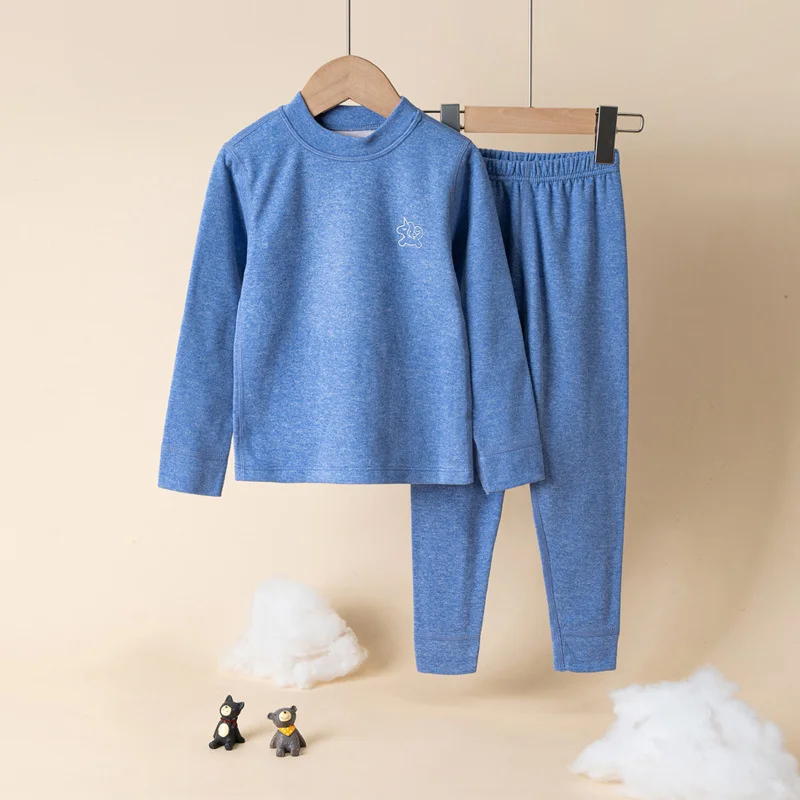 2023 New Boys Girls Underwear Suit Children Clothing Sets Autumn Winter Warm Tops+Pants 2Pcs Kids Clothes Homewear Pajamas 3-14Y