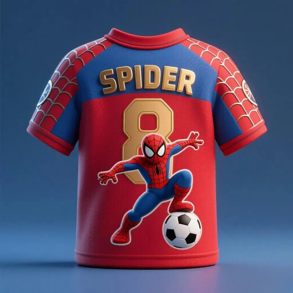 Marvel fan trend comfortable and breathable 3D T-shirt for children, big kids, high-quality and soft top garment