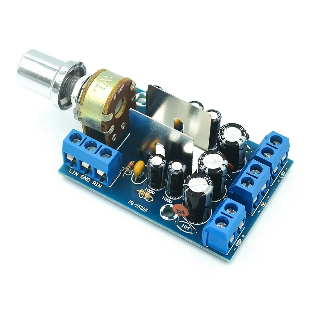 TEA2025B Power Amplifier Audio Board DC 5-12V AC 5-9V 2.0 Channel Dual Stereo Amplifier Board 3W X 2 for Home Sound Theater