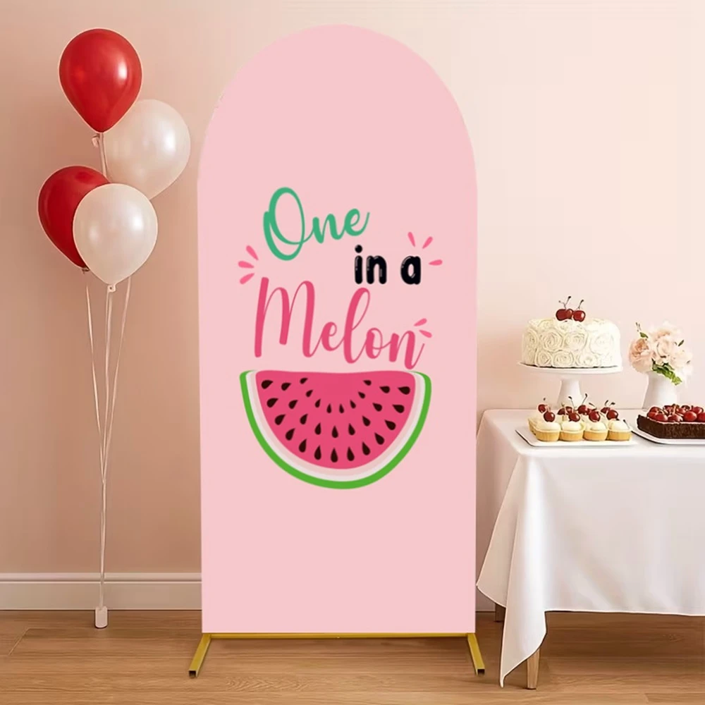 Watermelon Party Decor Arch Backdrop Cover for Baby Shower Kids Birthday Elastic Fabric Arch Photography Background Photo Studio