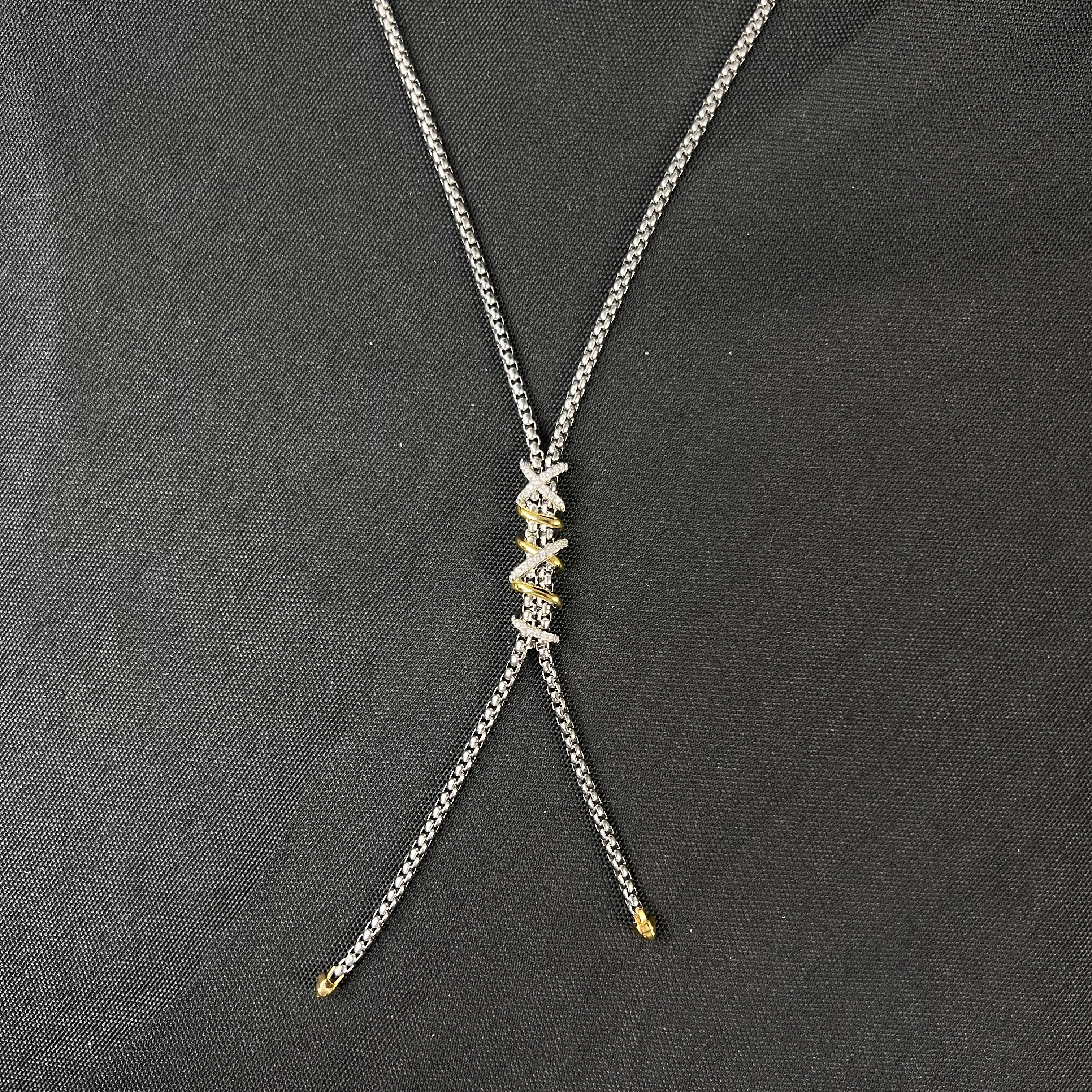 S925 plata esterlina 2025 nuevo Helena Y collar largo tendencia de moda neutral personalidad retro clásico simple regalo de joyería de lujo