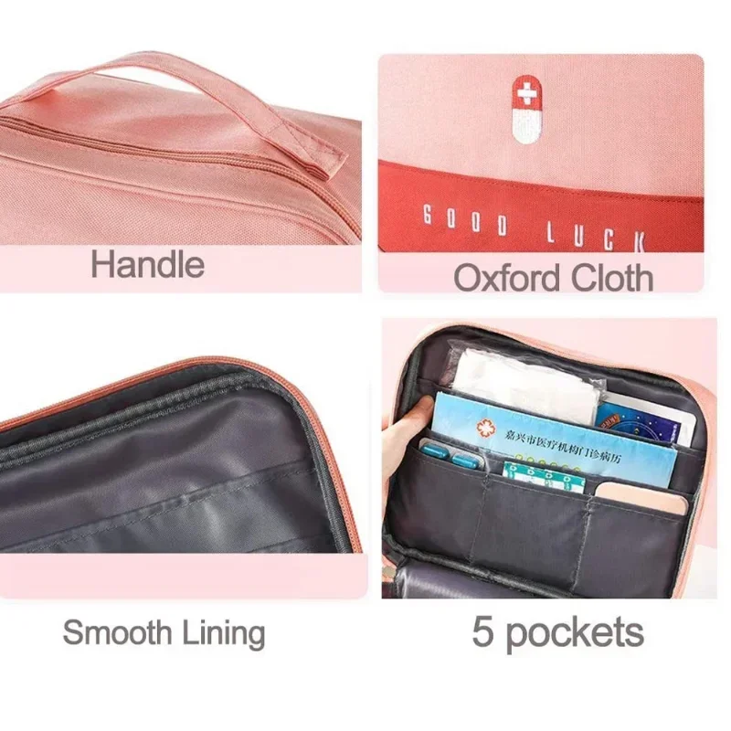 

Portable Fabric Storage Bag, Layered Family First Aid Kit, Large-Capacity Thickened Medicine Boxes, Medicine Cabinet