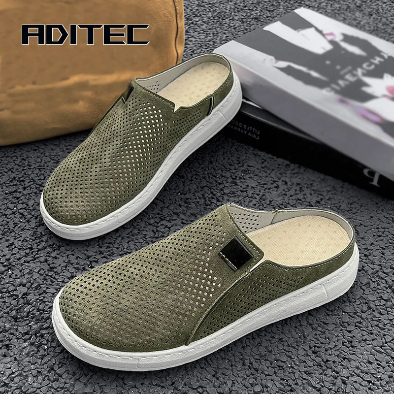 Men’s Loafers  Lightweight, Breathable, and Perforated for Enhanced Ventilation; Suitable for Indoor Wear and Casual Outings