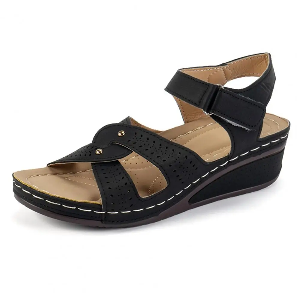 Ladies' Comfortable Summer Sandals Women’s Orthopedic Wedge Sandals with Arch Support Non-slip Beach Sandals for Plantar