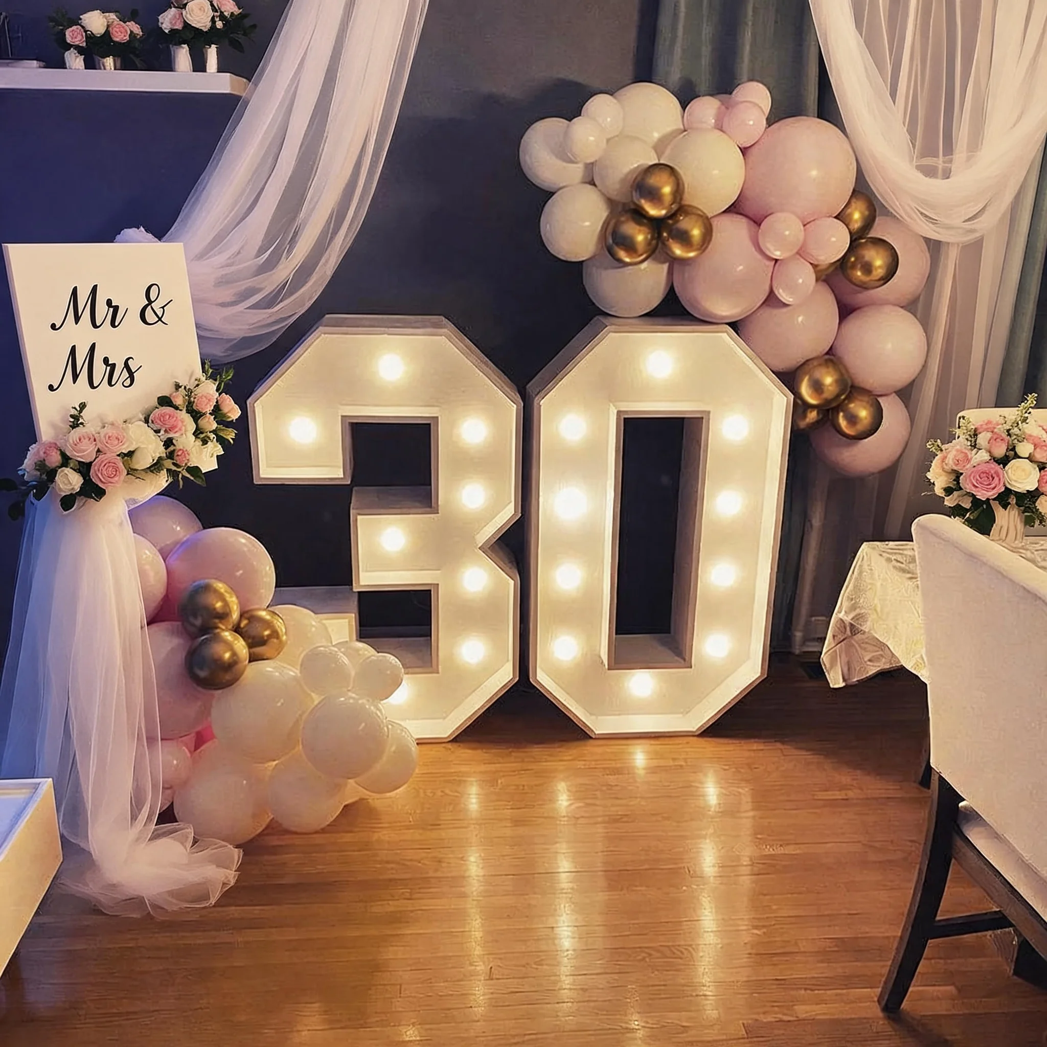 لافتات حروف مضيئة مخصصة، أحرف  - مراجعة Outdoor Lighting Wedding Decor وسعره