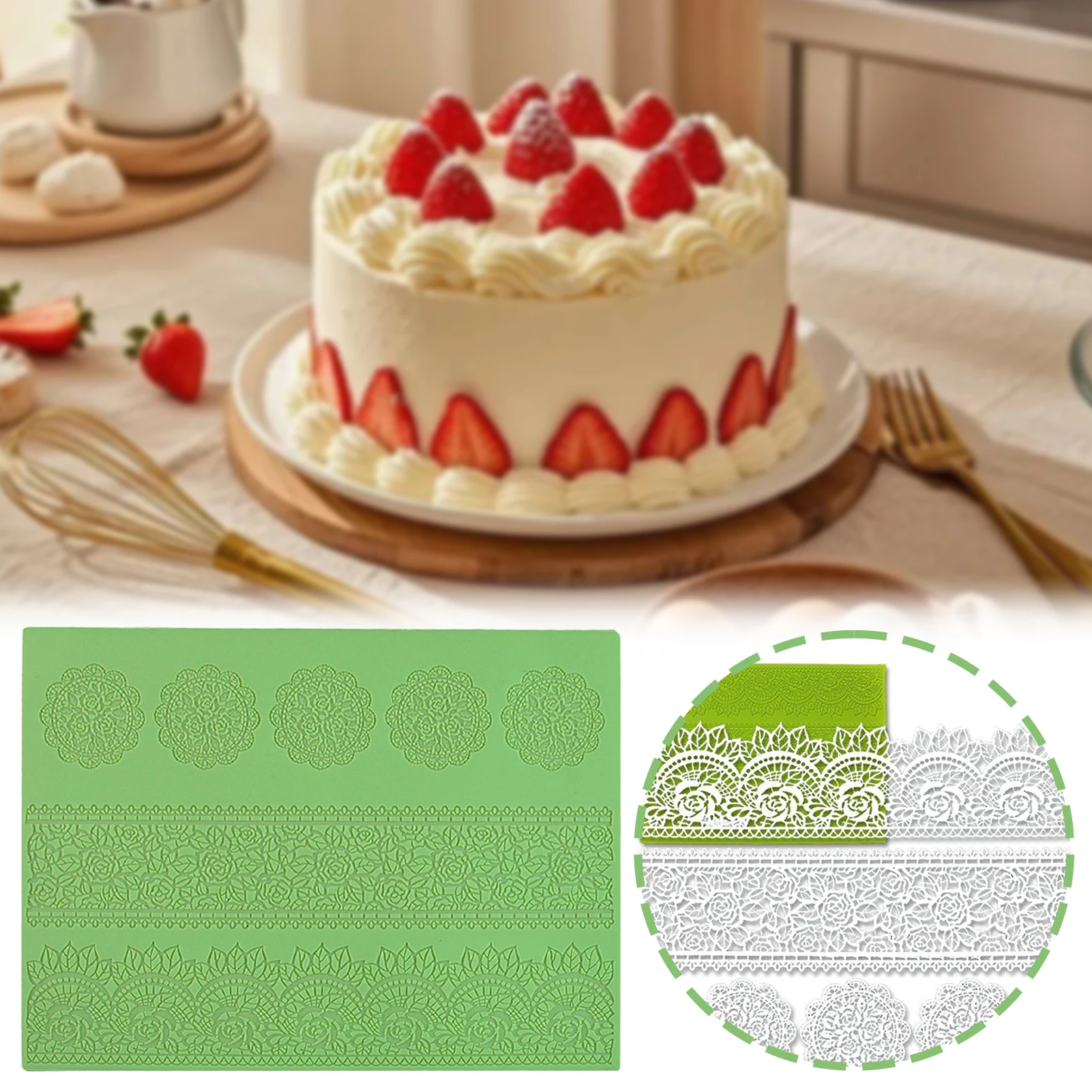Lace Fondant-impression Mat Non-stick, Easy To Release And Clean. Professional Sugars Craft