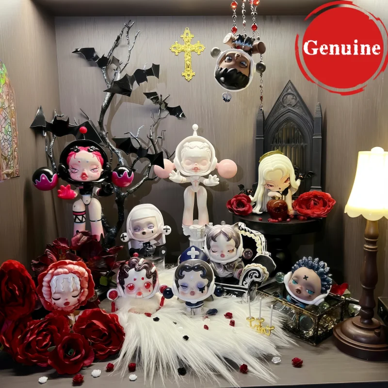 

Genuine Ppmt Skullpanda Ancient Castle In The Deep Forest Blind Box Action Figure Blood-Colored Rose Birthday Gift Customization