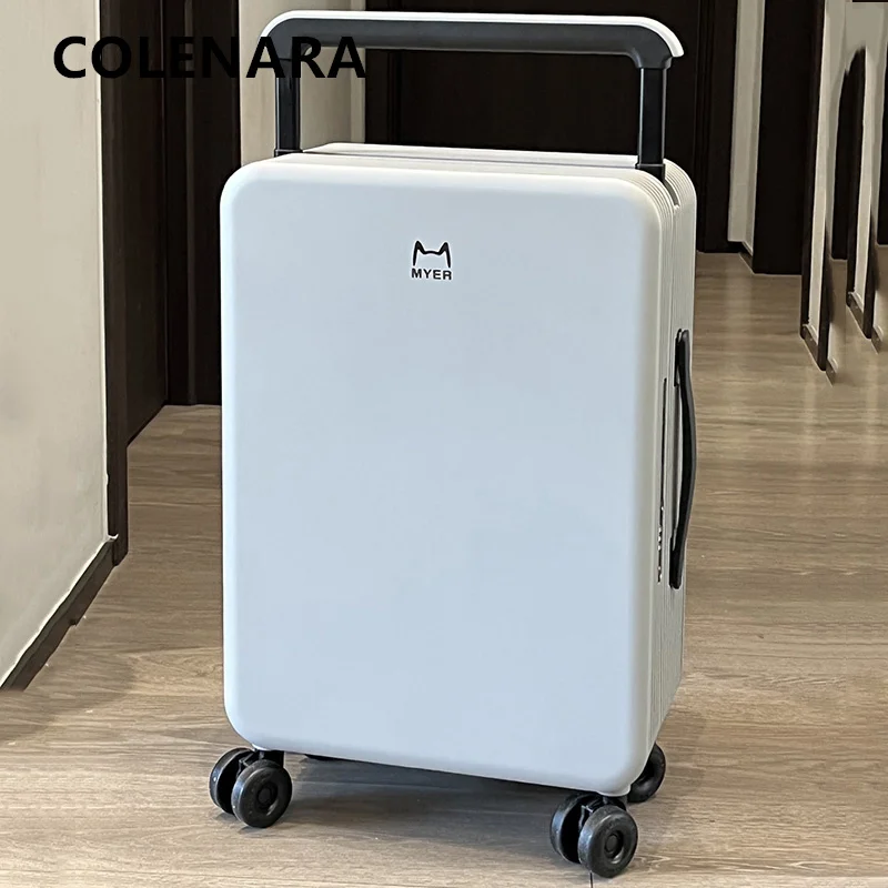 COLENARA 20Inch ABS + PC Suitcase Women Boarding Box Large Capacity Trolley Case 24