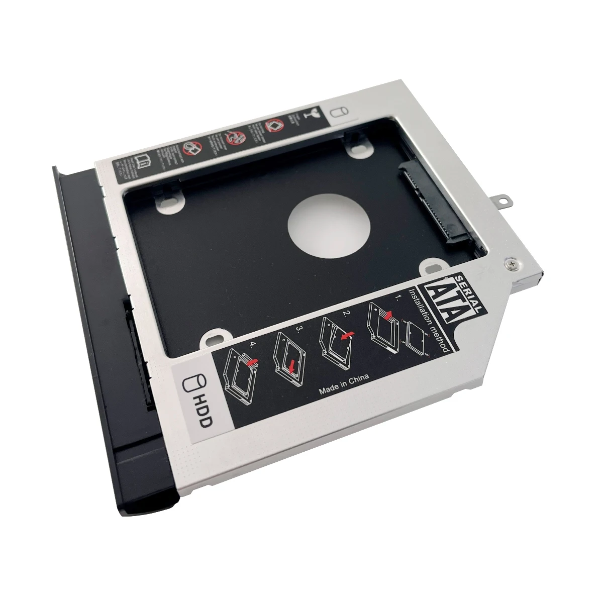 2nd 2.5 SATA Hard Drive SSD HDD Optical bay Caddy Frame Bracket Tray for Lenovo IdeaPad 110-14IBR 110-15IBR Bezel Panel Included