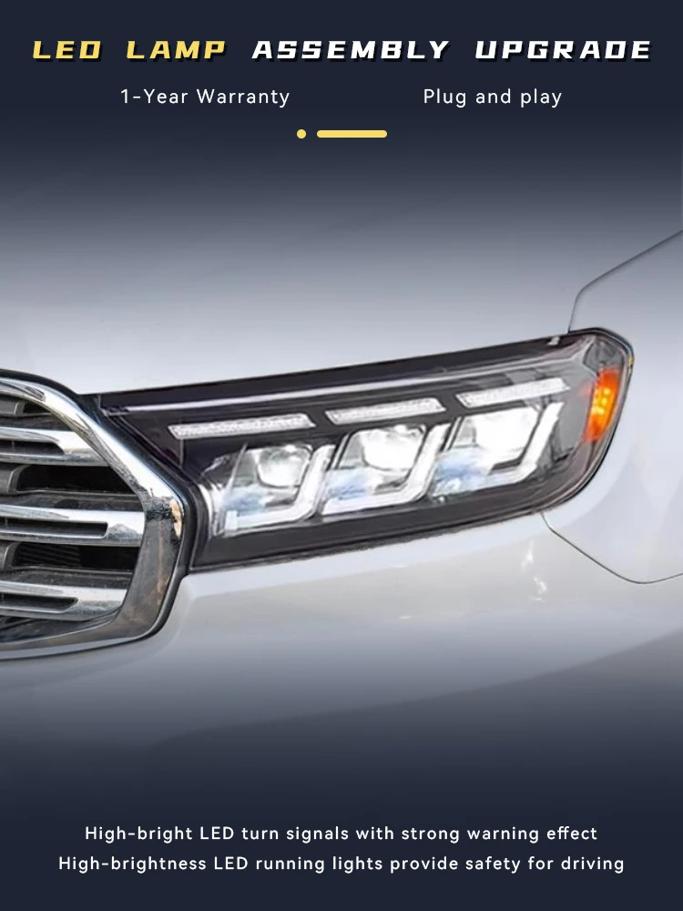 Headlight Styling FOR Ford Ranger 2015-2022 Front Projector Lens DRL Head Lamp Full LED Bulbs Car Stuff Auto Mobile Accessory