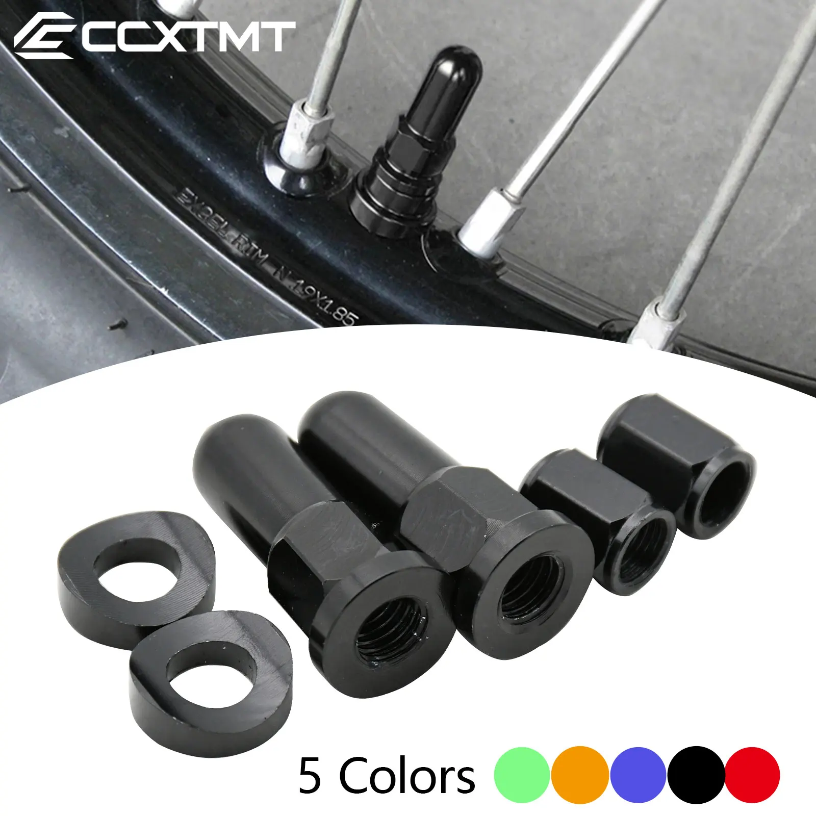 Motocross CNC Valve Cap Dirt Bike Rim Lock Nuts Bolts Spacer For Yamaha KTM Honda YZ250F YZ450F WR250R WR450R WR250F WR450F Part