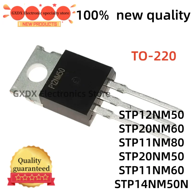 10-20piezas 100% nuevo STP12NM50 STP20NM60 STP11NM80 TO220 STP20NM50 STP11NM60 STP14NM50N TO-220 500V 12A  In Stock