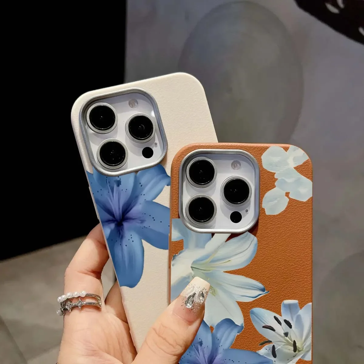 Elegant Blue Lily Fashion Pattern Phone Case For Redmi 11 12 13 14 4G Xiaomi Redmi Note 10 11 12 13 14 Pro 5G 14C 13C 15C Cover view 4