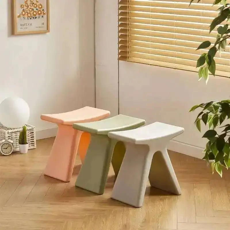 

Small Low Bench Nordic Home Butterfly Entrance Shoe Modern Changing Stool Dressing Creative Living Simple Room Plastic Stools