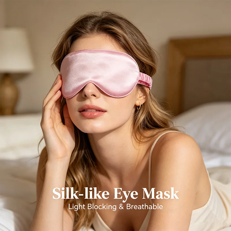 Set Imitated Silk Eye Patch Shading Sleep Travel Relax Shading Eyepatch Nap Soft Eye Masks Covers for Sleeping Shield Eye
