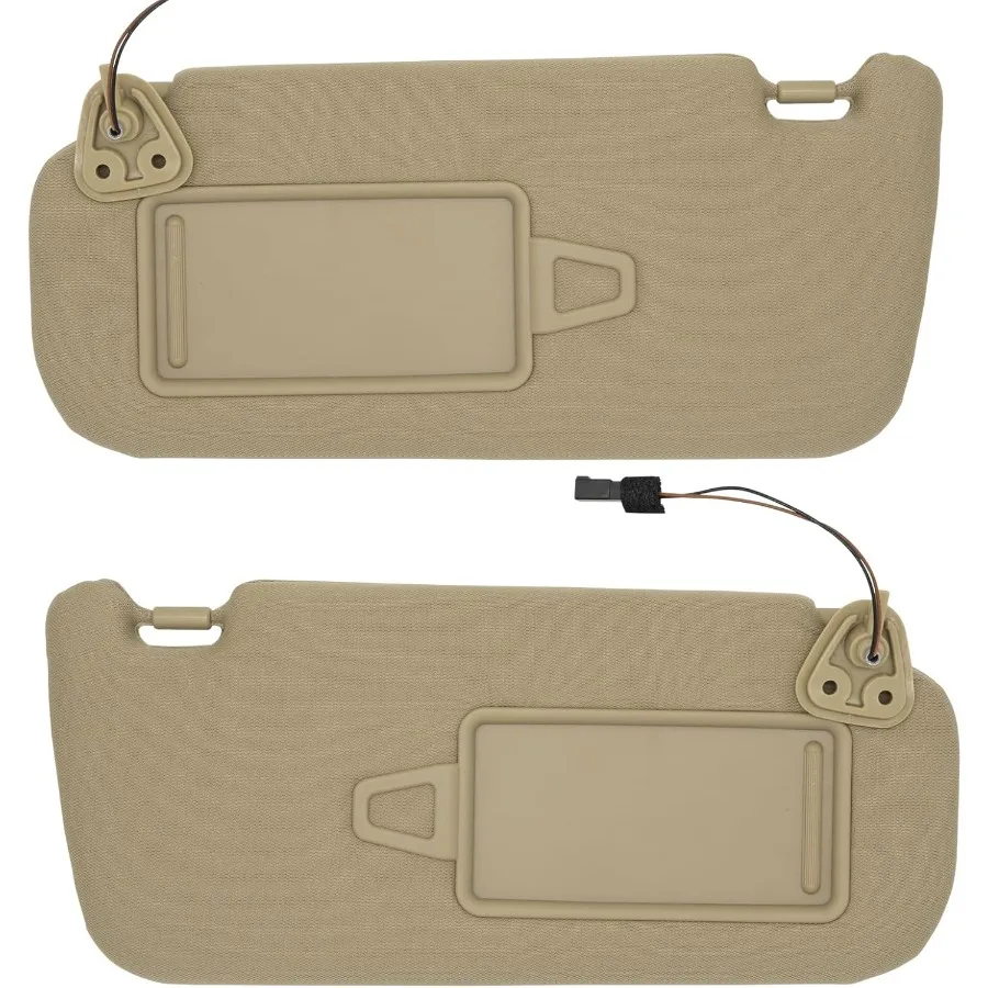 

Driver and Passenger Side Sun Visor for Elantra 20072010 Replacement Sun Shade with Light 852102H1614W 852202H1614W in Beige C