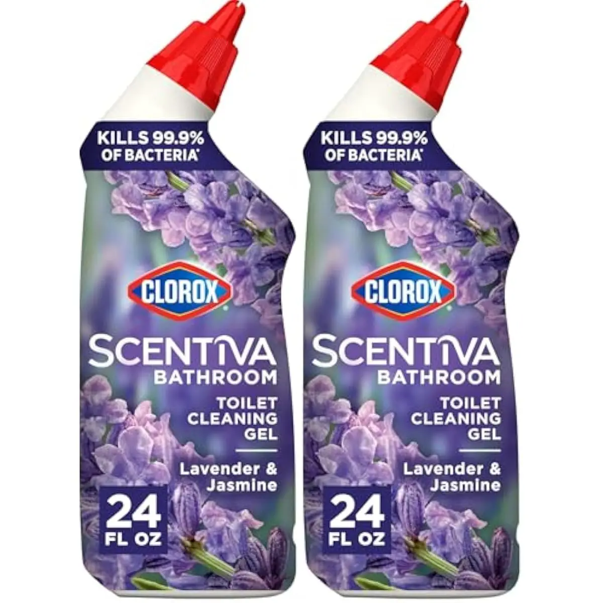 Scentiva Bathroom Toilet Cleaning Gel, Lavender and Jasmine, 24 Fluid Ounces (Pack of 2)