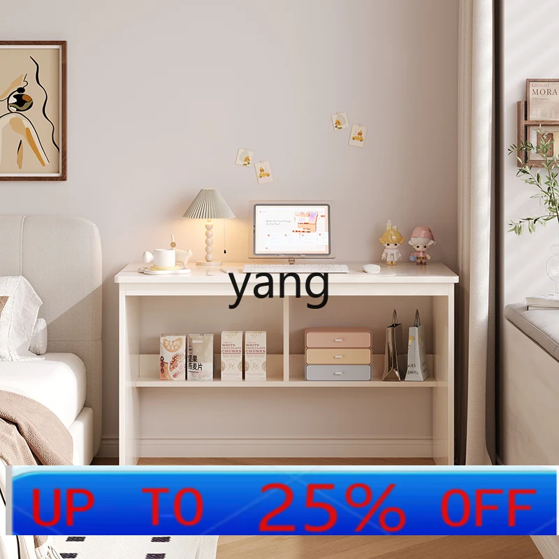 

Lcx solid wood study desk workbench home study painting table living room cream wind