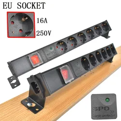 STRIDER RUI Tabletop EU Socket 1-10Ways Electrical Plugs Conference Germany Home Office PDU Power Strip Surge protection