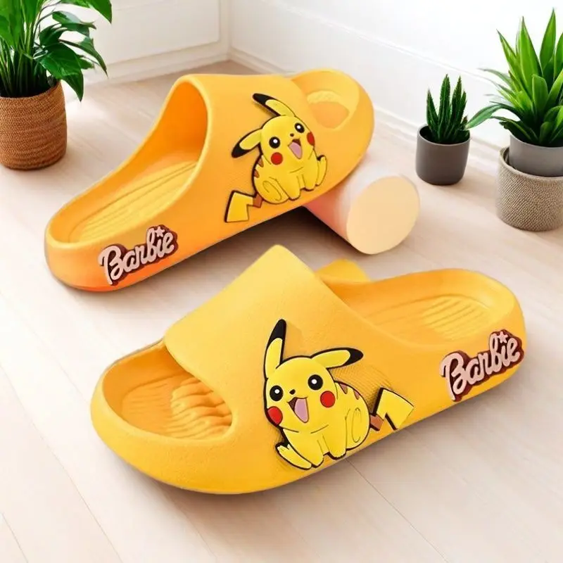 

Pokémon Pikachu Children's Sandals Slippers 6-13 Years Old Boys Non-slip Soft Bottom Slippers Bathroom Home Slippers Man