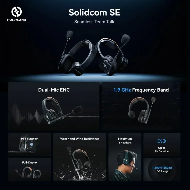 متوفر في المخزون نظام الاتصال الداخلي لسماعات الرأس اللاسلكية المقاومة للماء من Solidcom SE #1