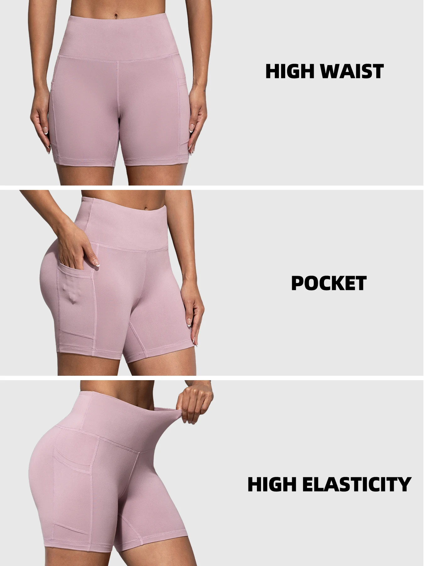 

2025 женские однотонные шорты с карманами, леггинсы с высокой талией, подтягивающие бедра, повседневные леггинсы для занятий йогой