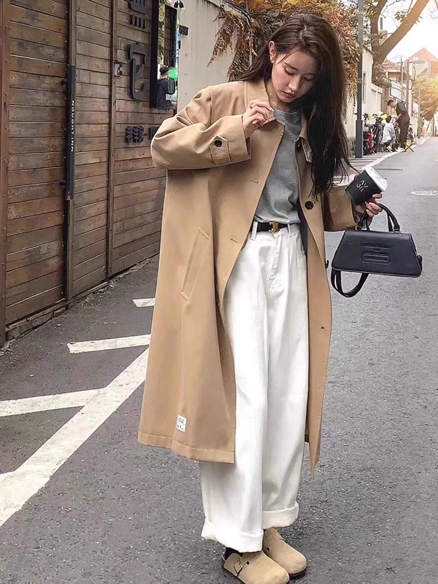 Vaqueros blancos de pierna ancha para mujer primavera otoño nuevo de talla grande Pear ape cintura alta pantalones de tubo rectos ajustados sueltos Casual Sle