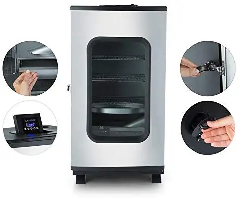 30 Inch Electric BBQ Grill Large Cooking Area With 4 Layers Cooking Grid Stainless Steel Digital Electric Smoker