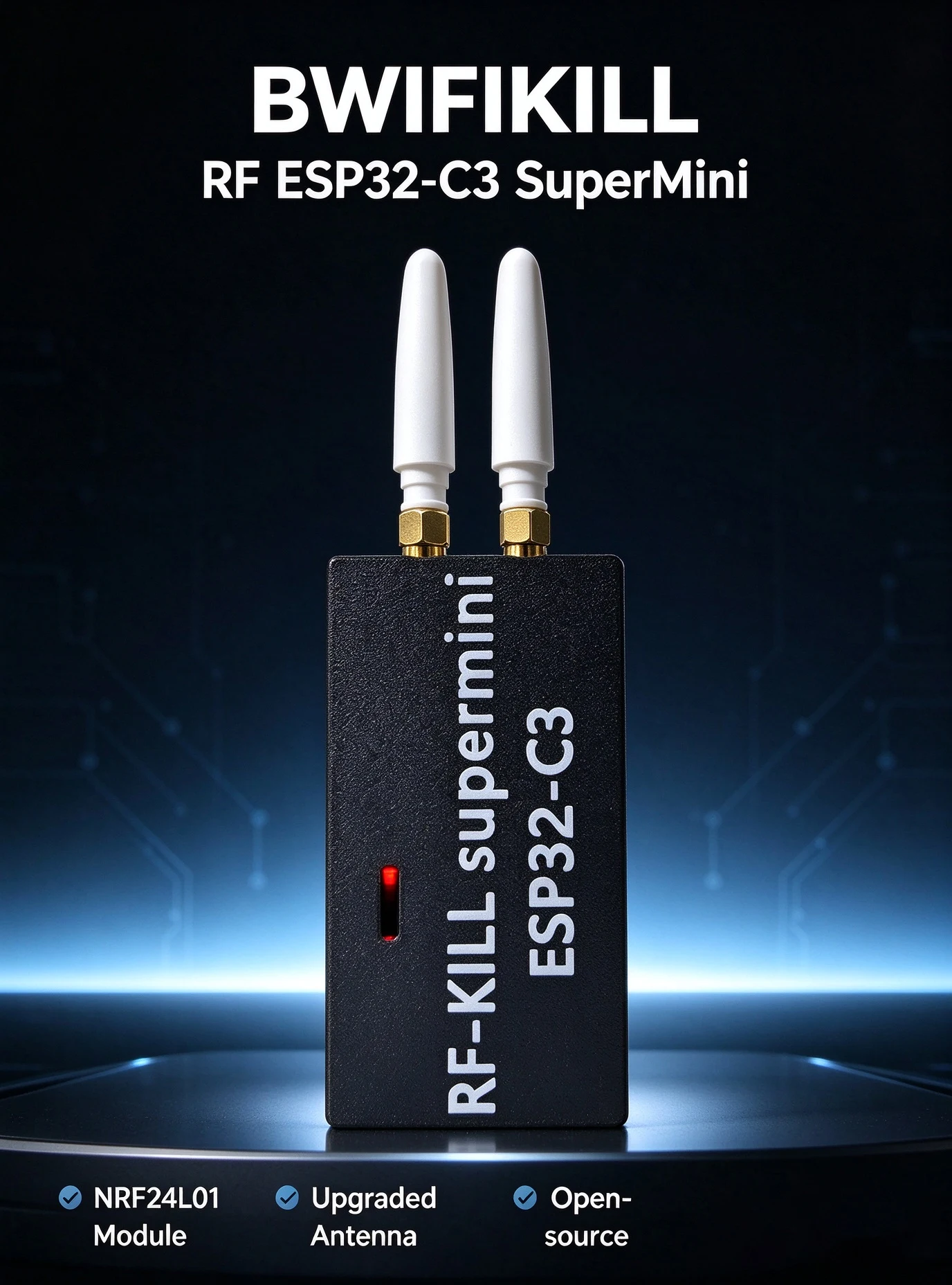 RF ESP32-C3 SuperMini + NRF24L01 Module Development Kit Upgraded Antenna & Bluetooth Wifi accessorie Open‑source & ESP32‑TOOLS