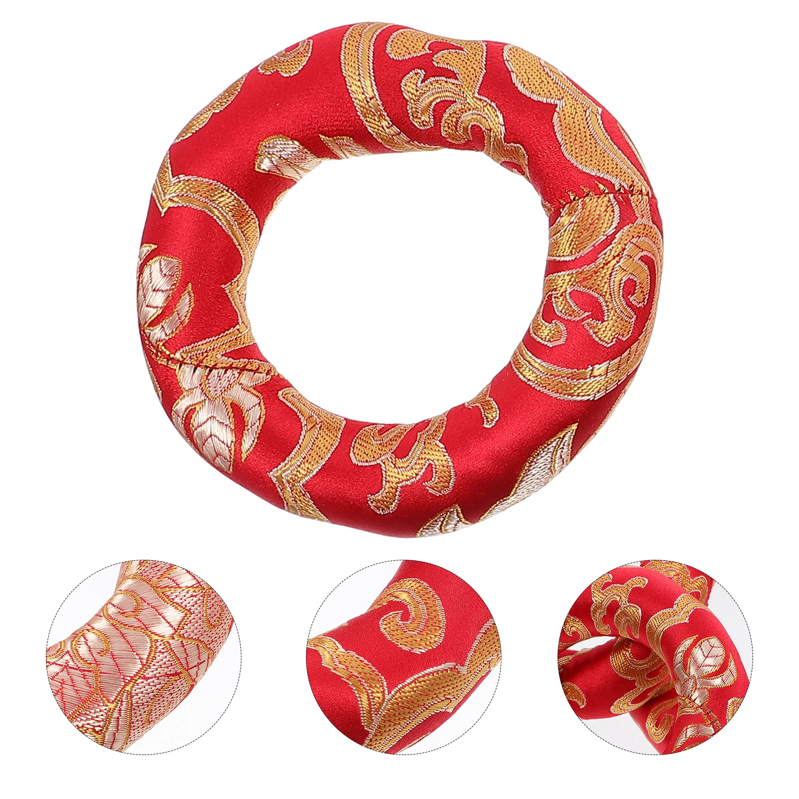 

3 Pcs Buddha Sound Bowl Cushion Ring Pad Manual Singing Cloth Mat Nepal Large Cushions Cotton Durable