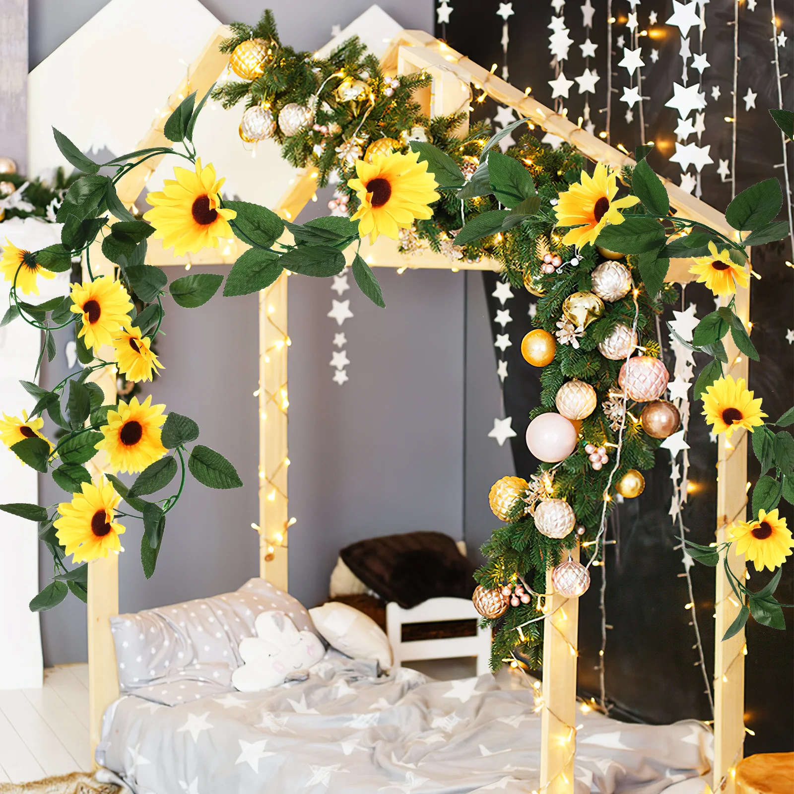 

5 Pcs Outdoors Simulated Decoration Garlands Artificial Flowers with