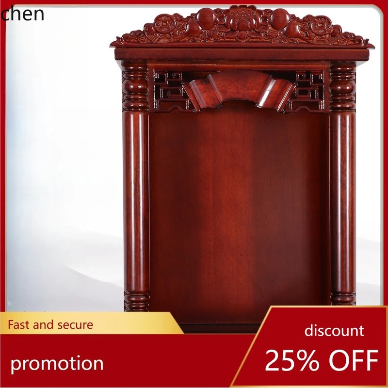 

Cz solid wood niche for home offering buddha offering utensils guan gong god of wealth shrine altar cylindrical wealth style