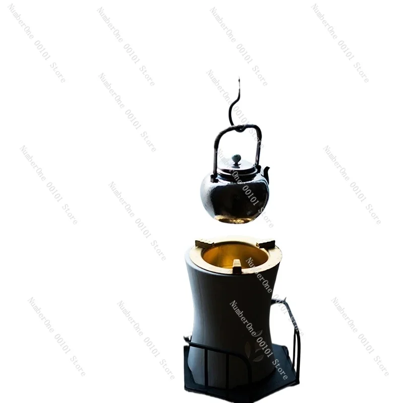 Retro Style Stove Small Fried Tea Charcoal Stove Tea Room Heater Stove Tea Hanging Pot Stand Household Charcoal