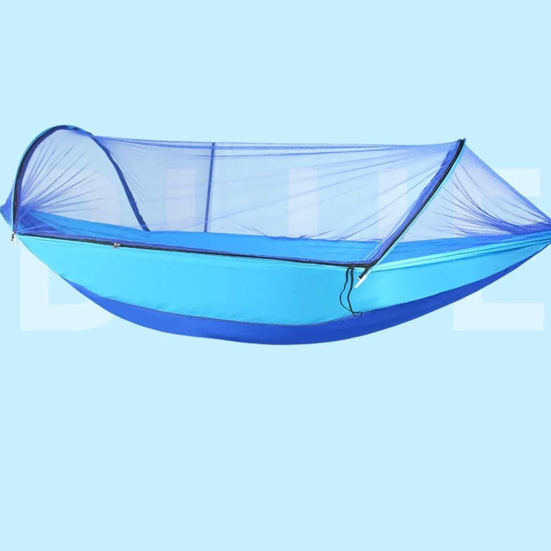 Imagem -02 - Portátil Ultraleve Anti-rollover Hammock Outdoor Camping Suprimentos Mosquito Net Swing Respirável Protetor Solar Jardim Cadeira Pendurada