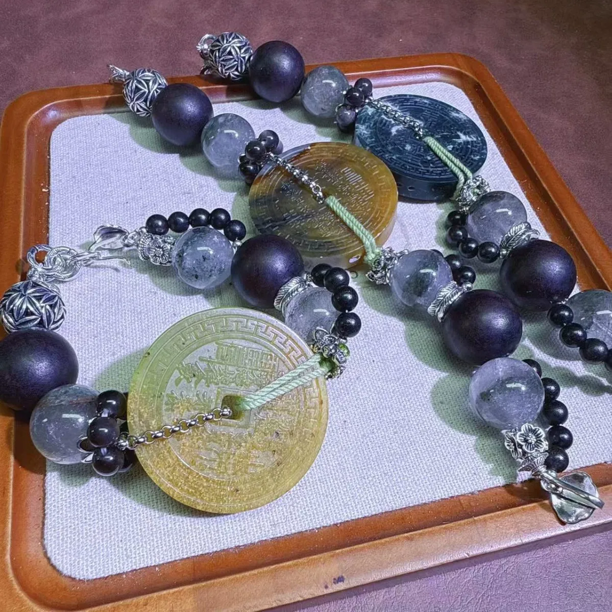 

Бренд Shangui + браслет Green Phantom Crystal, универсальный стиль для женщин