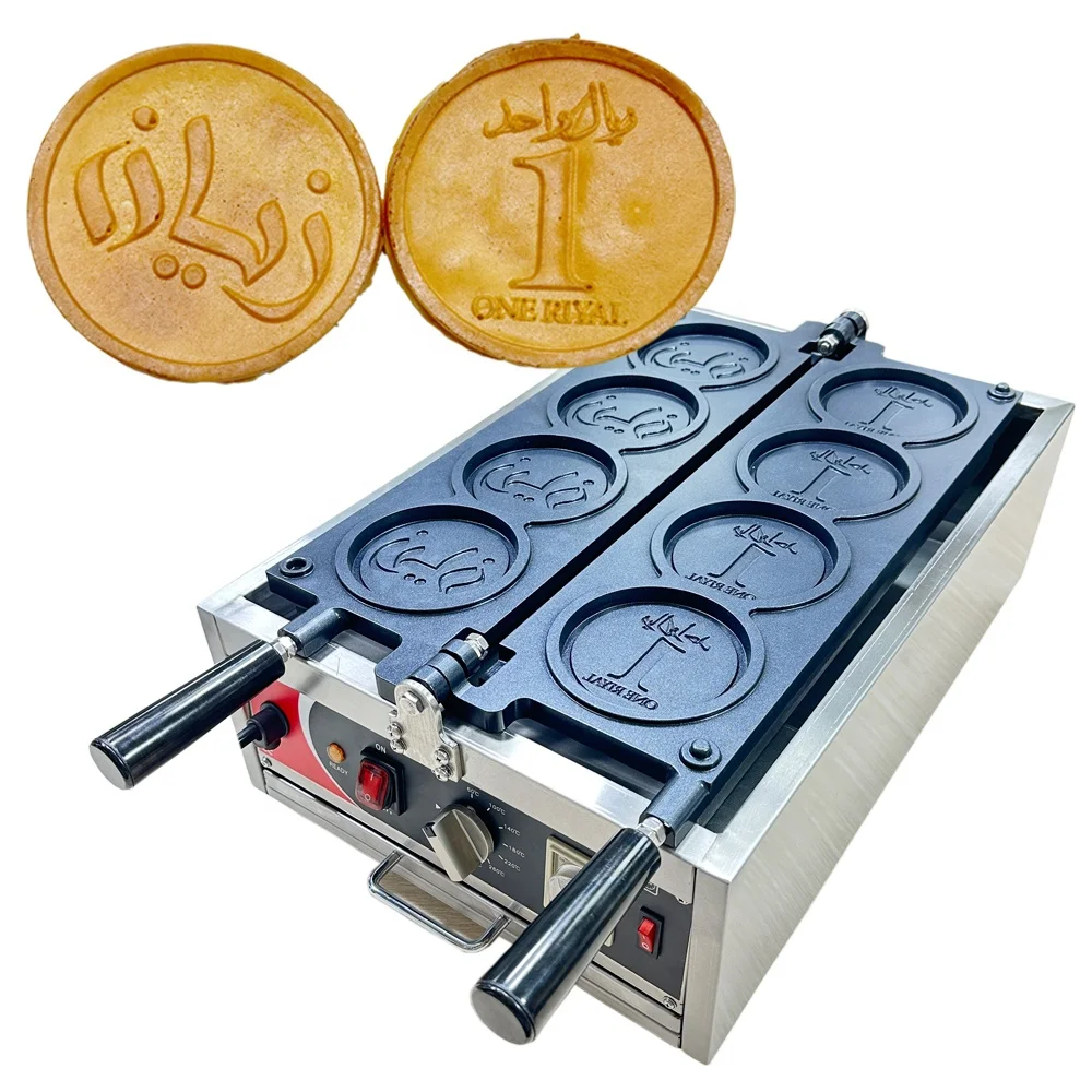 Commercial Pancake Machine With Custom Mold Factory Customization Pattern Carved By CNC Cheese Coin Bread Waffle Makers