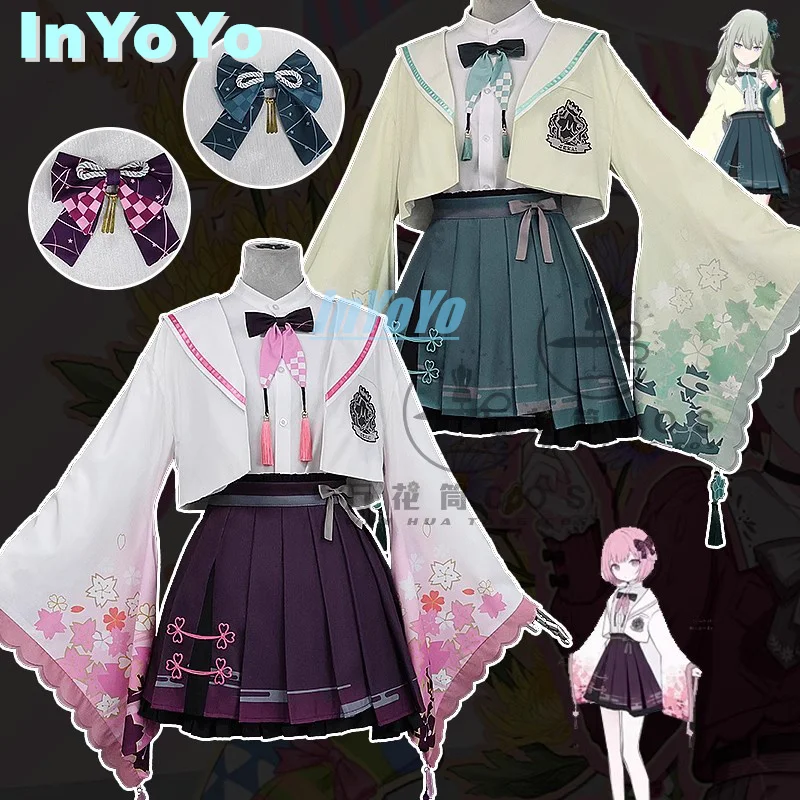 

InYoYo PJSK Kusanagi Nene Otori Emu Косплей Костюм Проект Sekai Прекрасная Ежемесячная Карта Кимоно Вечернее Платье Униформа Хэллоуин Outfi