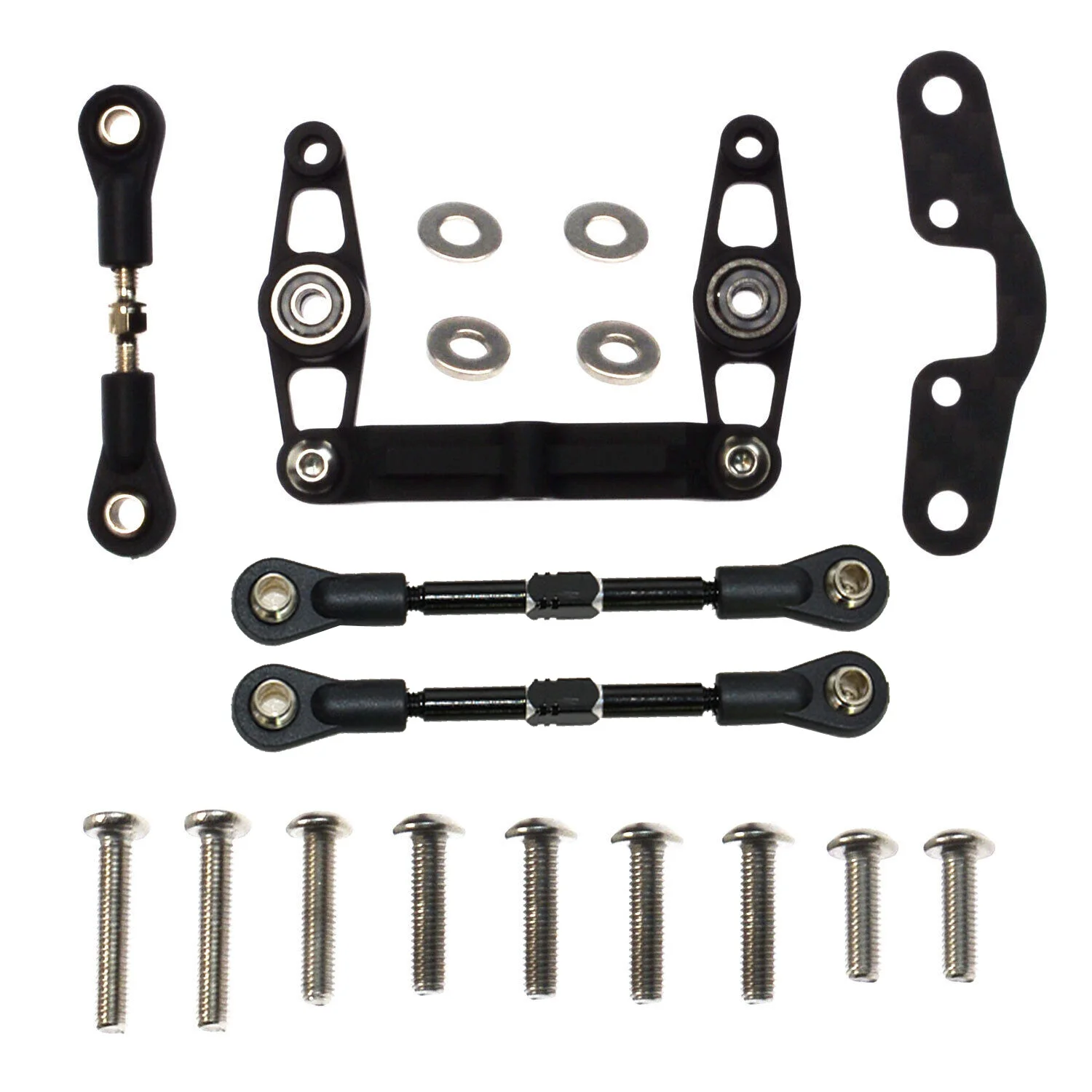 Aluminum Ball Bearing Steering Crank Set For Tamiya TT02-B 1/10 Upgrades Chassis
