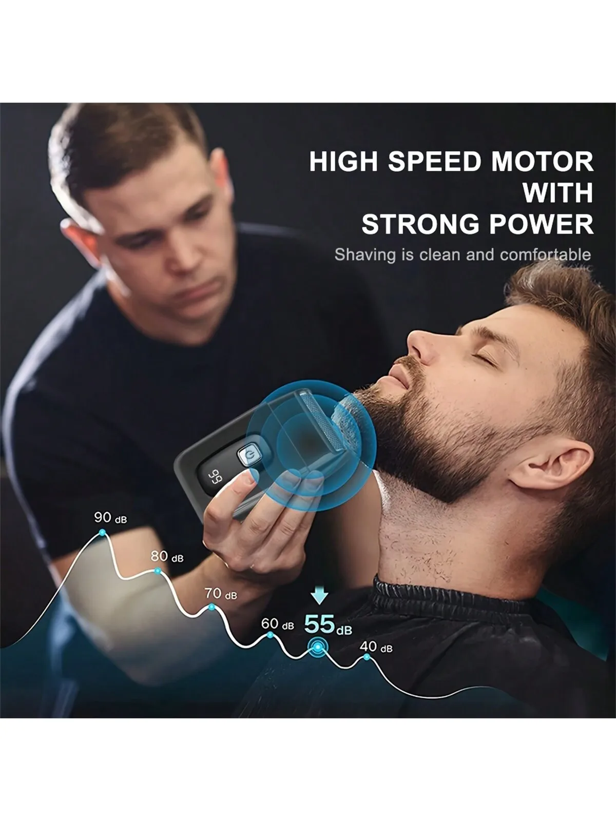 مجموعة ماكينة قص الشعر الاحترافية لعام 2026، ماكينة حلاقة كهربائية مع ماكينة تشذيب وشفرات حلاقة على شكل حرف T، شاشة LCD، ضوضاء منخفضة، قابلة لإعادة الشحن #2