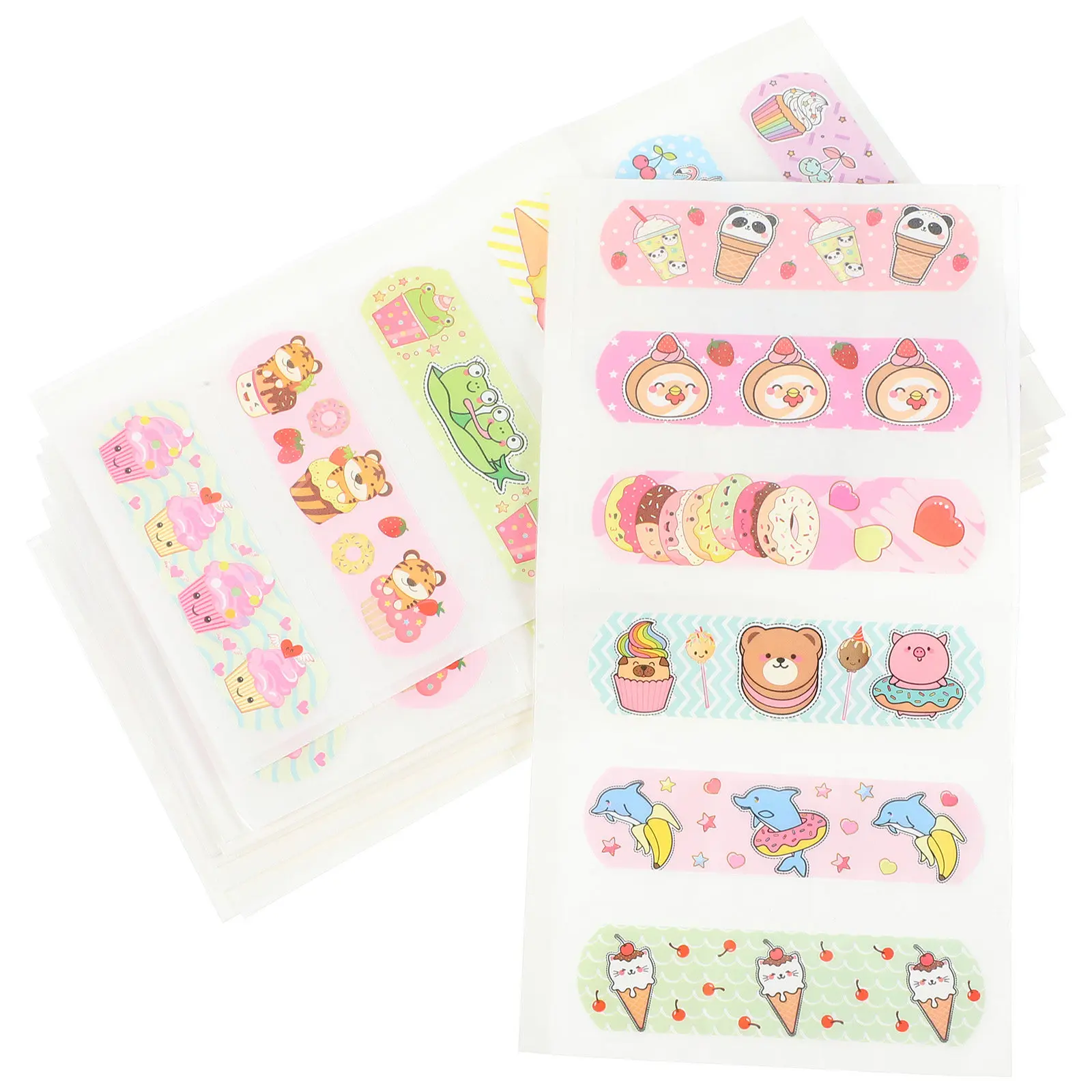 

120pcs Waterproof Breathable Bandages Kids Adults Cartoon Wound Patches Lovely Elastic Sticky PE Material First Aid Small