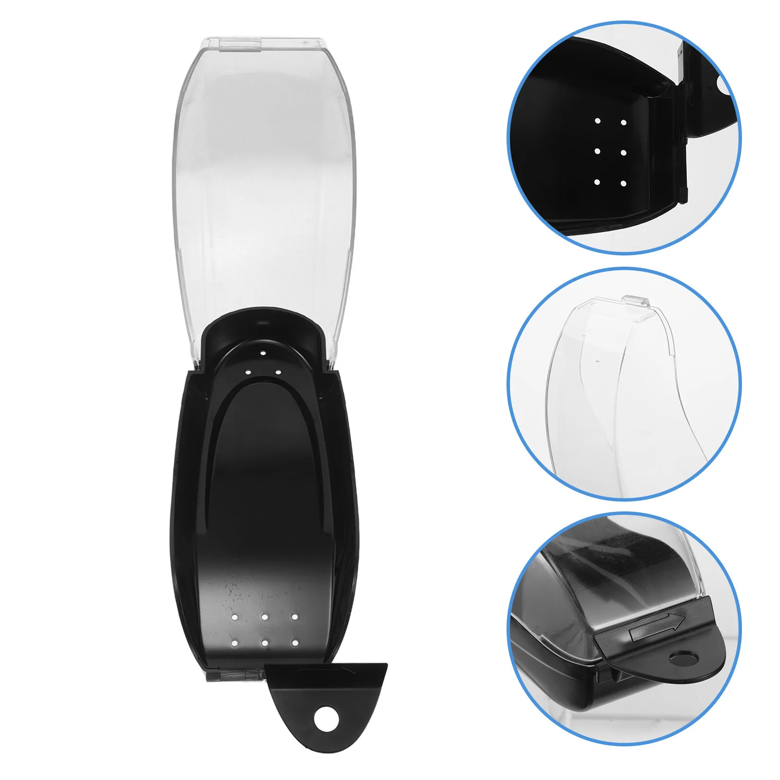 

Чехол для маски для подводного плавания, портативный защитный жесткий футляр для хранения, прозрачная купольная крышка, коробка для хранения очков для плавания, пылезащитный защитный футляр