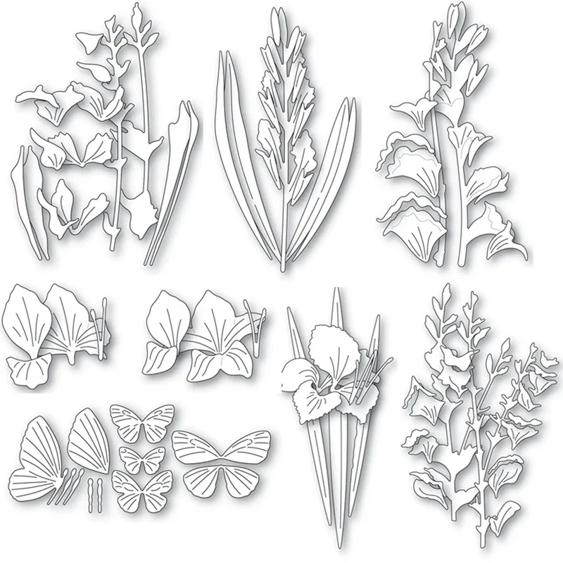 

Butterflies Whimsical Gladiola Shoppe Birthday Celebrations Metal Cutting Dies Stamps Stencil Scrapbooking Diary Embossing Diy