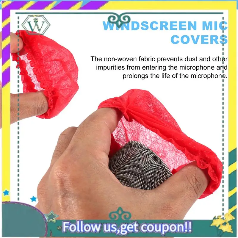 A28Q-120 قطعة من الزجاج الأمامي الصحي للميكروفون القابل للتصرف، غطاء ميكروفون محمول، لغرفة تسجيل الكاريوكي، مقابلة الأخبار، إلخ #6