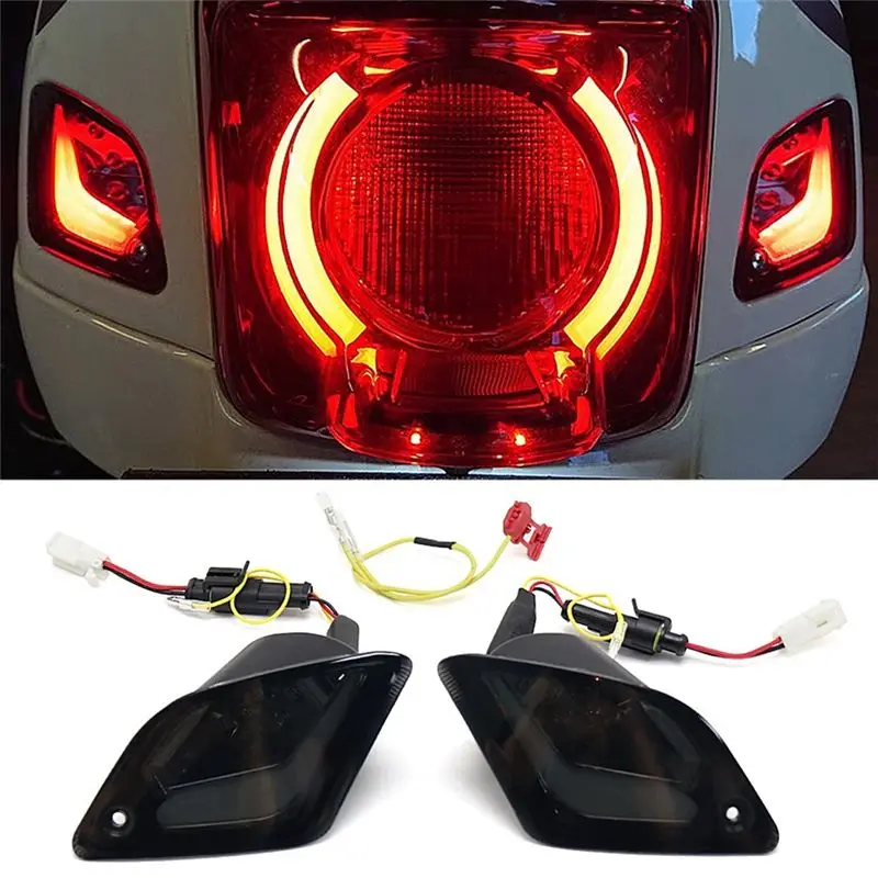 Stablize LED Turn Signal Light Waterproof Flasher Indicator Rear Lights Lamp For Vespa GTS 300 GTS250 GTS300 GTS150 GTV300 GTV25
